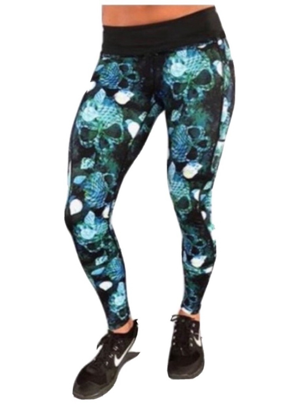 CVG Mermaid Skull Full Length High-waisted Leggings. Retired Print